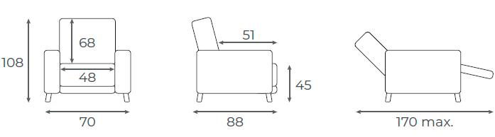 croquis sillon relax tribeca